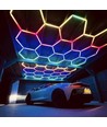 Hexagon RGBIC 2 felter komplet sæt - 37W. inklusiv bluetooth controller og strømforsyning