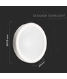 LED designer loftlampe - 30W/60W/30W, fjernbetjening, CCT skiftende, dæmpbar.