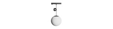 System Shift Nano skinnespot - Globe P sfære, pendel 100+1000mm kabel, 7W, sort