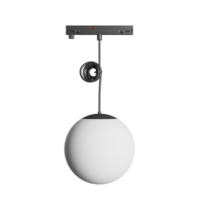 System Shift Nano skinnespot - Globe P sfære, pendel 100+1000mm kabel, 7W, sort