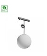 System Shift Nano skinnespot - Globe P sfære, pendel 100+1000mm kabel, 7W, sort