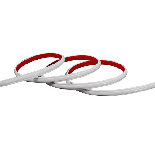 5 m. vandtæt slim COB strip - 230V, IP67, 296 LED, 10W/m, tape på bagsiden