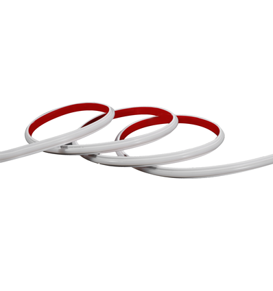 5 m. vandtæt slim COB strip - 230V, IP67, 296 LED, 10W/m, tape på bagsiden