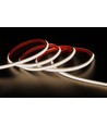 5 m. vandtæt slim COB strip - 230V, IP67, 296 LED, 10W/m, tape på bagsiden
