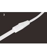 5 m. vandtæt slim COB strip - 230V, IP67, 296 LED, 10W/m, tape på bagsiden