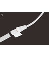 5 m. vandtæt slim COB strip - 230V, IP67, 296 LED, 10W/m, tape på bagsiden