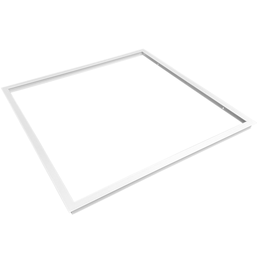 Indbygningsramme til 60x60 LED panel - Leveres samlet, passer til Troldtekt uden tilpasning, hvid kant