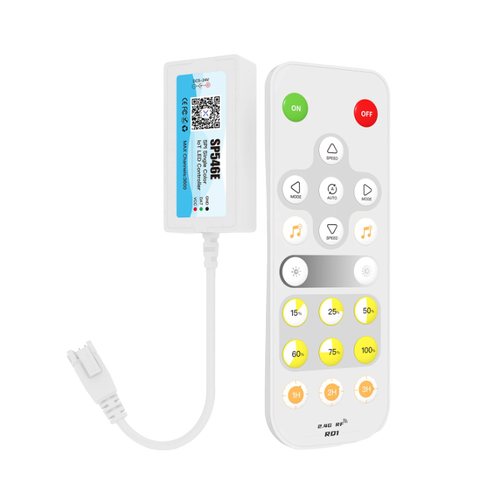 Mini controller + fjernbetjening til SPI løbelys controller - 2,4ghz