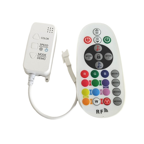 RGBIC kontroller med fjernbetjening - Infrarød, 12V (144W), 24V (288W)