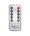 Sæt med 3 stk. LED Bloklys 10cm høj, flammeeffekt, hvid - Ø7,5cm, 10/12,5/15cm høj, virker m. fjernbetj, timer, ægte stearin