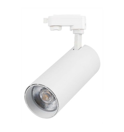 VT-47050 skinnespot 40W - COB LED, 3i1, hvidt hus, hvid reflektor, hvid bagdæksel