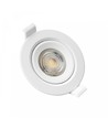 GU10 indbygningsspot - Rund, hvid, kipbar, Hul: Ø7,5 cm, Mål: Ø9 cm, uden lyskilde
