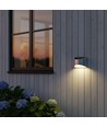 2 stk. MIVO Solcelle væglampe LED - Sølv, Flot væg-effekt, udendørs