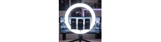 LED Ring light med stativ - 55W, Ø44cm, 3 telefonholdere, fjernbetjening, 3200K-5800K