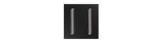 60x60 ALGINE DOPPIO LED panel, 40W - 150lm/W, Sort ramme, 5 års garanti, indbygning/påbygning