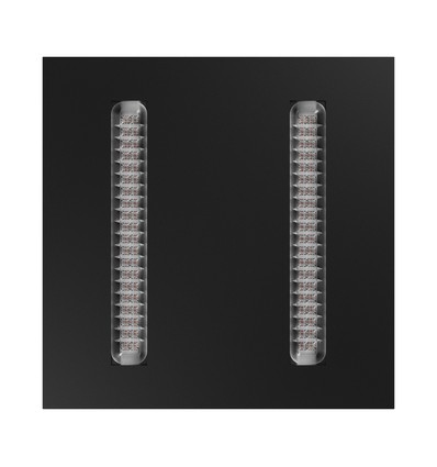 60x60 ALGINE DOPPIO LED panel, 40W - 150lm/W, Sort ramme, 5 års garanti, indbygning/påbygning