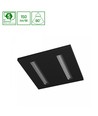 60x60 ALGINE DOPPIO LED panel, 40W - 150lm/W, Sort ramme, 5 års garanti, indbygning/påbygning
