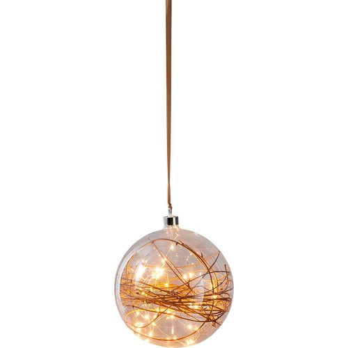 Outlet: EGLO GLOW JULE KUGLE Ø200 I KLAR MED GRENE OG LED LYS