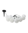Solcelle LED Lyskæde, IP44 med 10 Varm Hvide Rispapirlampe