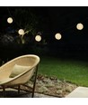 Solcelle LED Lyskæde, IP44 med 10 Varm Hvide Rispapirlampe