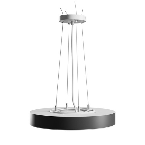 Nymphea Optima loftslampe 24W - CCT, 230V, 120°, IP20, Ø300x50mm, hvid, sort, rund