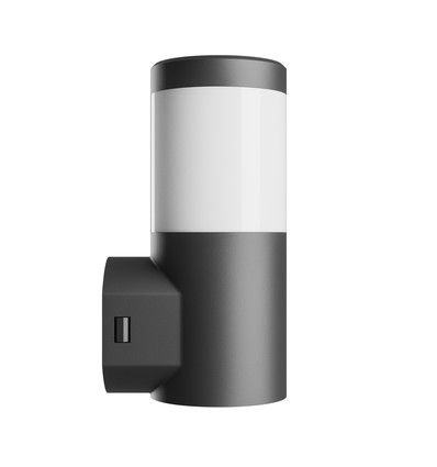 Stella væglampe 6W GU10 - CCT, 230V, IP44, IK08, sort, 100x120x245mm