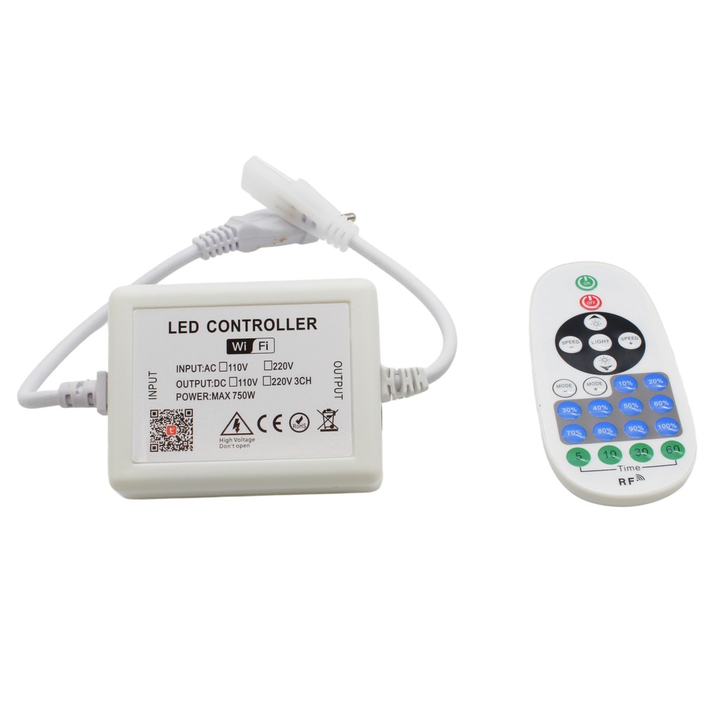 230V WiFi Smart Home dæmper - Inkl. endeprop, til 230V (Slim COB), memory funktion, max 50 m billede