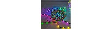 5m RGBIC LED lyskæde - 5V USB, 50 LED, grøn ledning, fjernbetjening + bluetooth