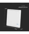 Trådløs smart switch, 1-tryk - IP54 vandtæt, hvid, rækkevidde op til 600m, inkl. batteri