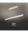 Vt-7-35 LED lampe 36W - lineær hængende suspenderet, Samsung, diffusorplade type 3i1 hvid
