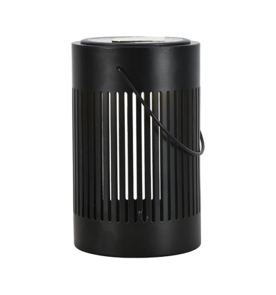 Vt-7994 LED bordlampe - Solar, metal, sort hus, med håndtag