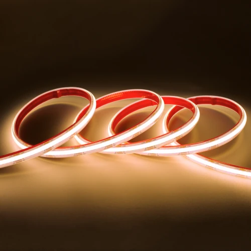 5m 10,5W/m Vandtæt COB CCT LED strip RA90 - 24V DC, IP68, 576 LED pr. meter