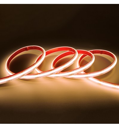 5m 20W/m Vandtæt COB CCT LED strip RA90 - 24V DC, IP68, 576 LED pr. meter