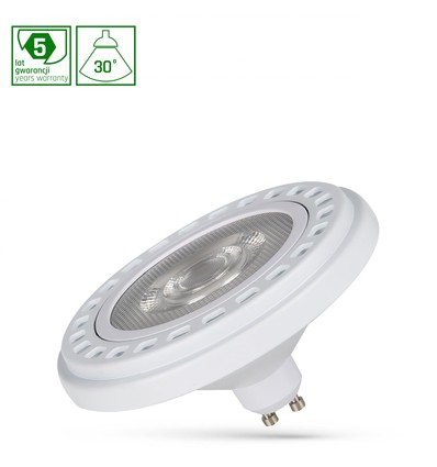 GU10 AR111 20W Premium LED spot, RA90 - 30 grader, hvid, 4000K, 5 års garanti