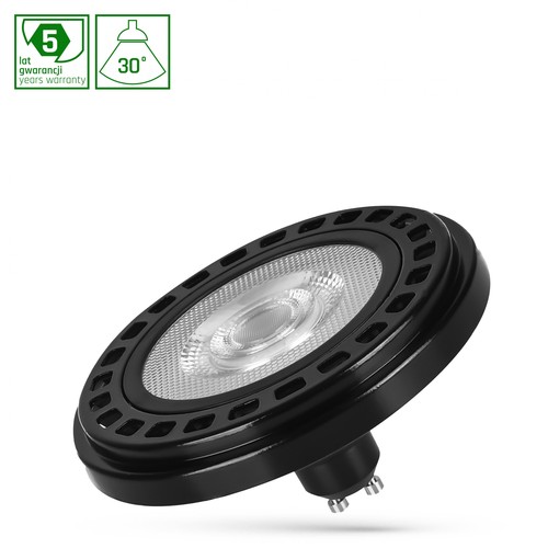 AR111 LED 20W GU10 - 230V, COB chip, 30°, varm hvid, RA90, sort