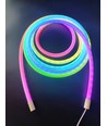3m RGBIC Neon flex slange - USB, IP20, Komplet sæt, vævet reb, Bluetooth App, fjernbetjening