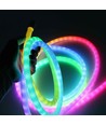 3m RGBIC Neon flex slange - USB, IP20, Komplet sæt, vævet reb, Bluetooth App, fjernbetjening