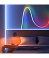 3m RGBIC Neon flex slange - USB, IP20, Komplet sæt, vævet reb, Bluetooth App, fjernbetjening