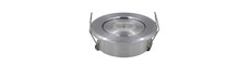1,5W Ø5,2cm indbygningsspot dæmpbar - 12V/24V, Hul: Ø4,2 cm, Mål: Ø5,2 cm, 2,2 cm høj