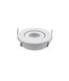 1W Ø5,2cm indbygningsspot dæmpbar - 12V/24V, Hul: Ø4,2 cm, Mål: Ø5,2 cm, 2,2 cm høj, hvid