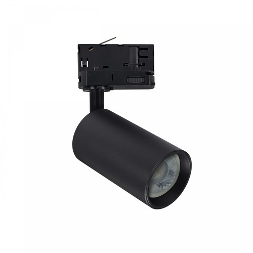Dim to warm GU10 skinnespot - Inklusiv 6W Dimtowarm pære, Sort, 3-faset skinne