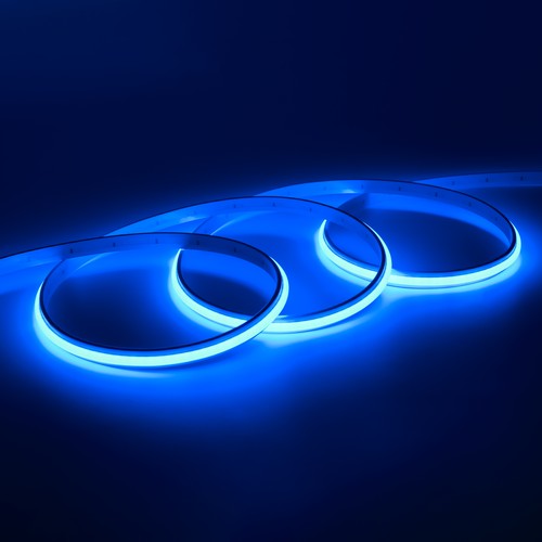 5m 9W/m Blå Dot-free COB-LED strip - 24V DC, IP67, 240 LED/m, 5 års garanti