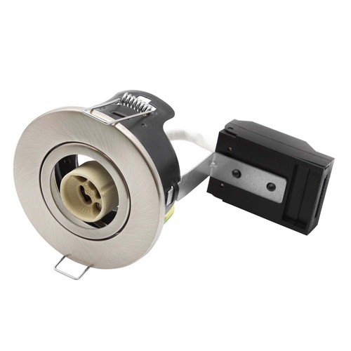 V-Tac indbygningsspot - GU10, satin nikkel, IP20