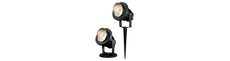 12-24V LED havelampe - 20W, sort, spyd, 1700 lm, IP65