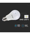 5 stk. E27 6W RGBW LED pære - Med RF fjernbetjening