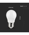 5 stk. E27 5W Wifi LED pære - G45, Tuya/Smart Life, virker med Google Home