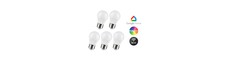 5 stk. E27 5W Wifi LED pære - G45, Tuya/Smart Life, virker med Google Home