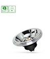 12W AR111 GU10 LED spot - 4000K, 15 grader, COB, sort, 5 års garanti