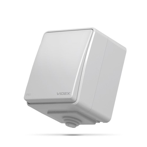 Udendørs 1-polet afbryder - IP65, 73x63mm, grå