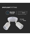 Vt-897 væglampe - 2xGU10, hvid